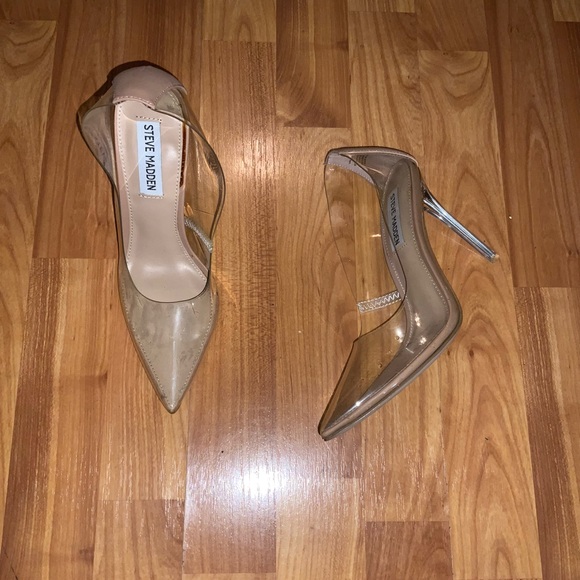 Steve Madden Women's Clear and Tan Heels - Picture 1 of 4